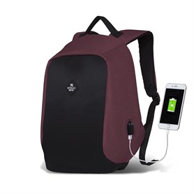 My Valice Smart Bag Secret Usb Şarj Girişli Akıllı Sırt Çantası Bordo