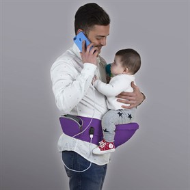 My Valice Carry Bel Destekli Ana Kucağı Bebek Taşıyıcı Kanguru Mor