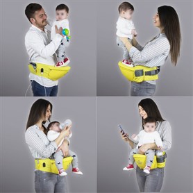 My Valice Carry Bel Destekli Ana Kucağı Bebek Taşıyıcı Kanguru Bordo