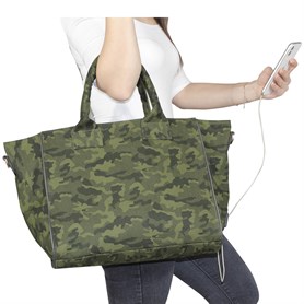 My Valice Smart Bag 1301 Usb Şarj Girişli Kadın Omuz Çantası Haki