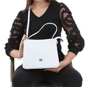 My Valice Smart Bag 1304 Kadın Çapraz Omuz Kol Çantası RFID  Beyaz