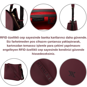 My Valice Smart Bag 1305 Kadın Çapraz Omuz Kol Çantası RFID  Siyah