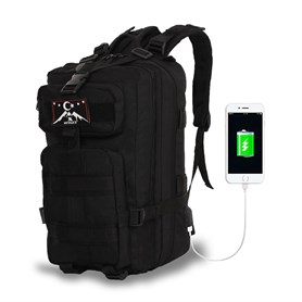 My Valice Smart Bag Army 30 lt Usb Şarj Girişli Outdoor Dağcı Sırt Çantası Siyah