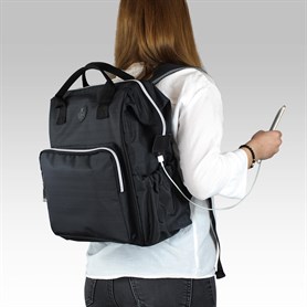 My Valice Smart Bag Usb'li Anne Bebek Bakım ve Sırt Çantası 1401 Siyah