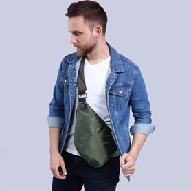 My Valice Smart Bag Usb'li Çapraz Göğüs Çantası Slim 1507 Haki
