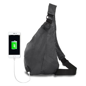 My Valice Smart Bag Usb'li Çapraz Göğüs Çantası Slim 1507 Gri
