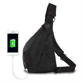 My Valice Smart Bag Usb'li Çapraz Göğüs Çantası Slim 1507 Siyah